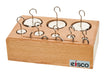 brass weight set in block