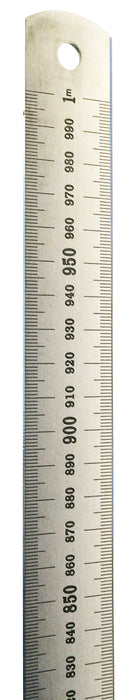 1 Meter Stainless Steel Ruler with Stamped Centimeter and Millimeter Graduations - Eisco Labs