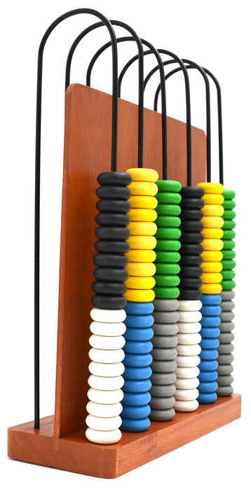 Abacus, consists of a wooden frame with 6-U shaped steel wires - hBARSCI