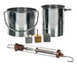Specific Gravity and Essential Components Kit: Includes Newton Scale, Displacement Can, Catch Can, 3 Metal Cube Specimens with Hooks