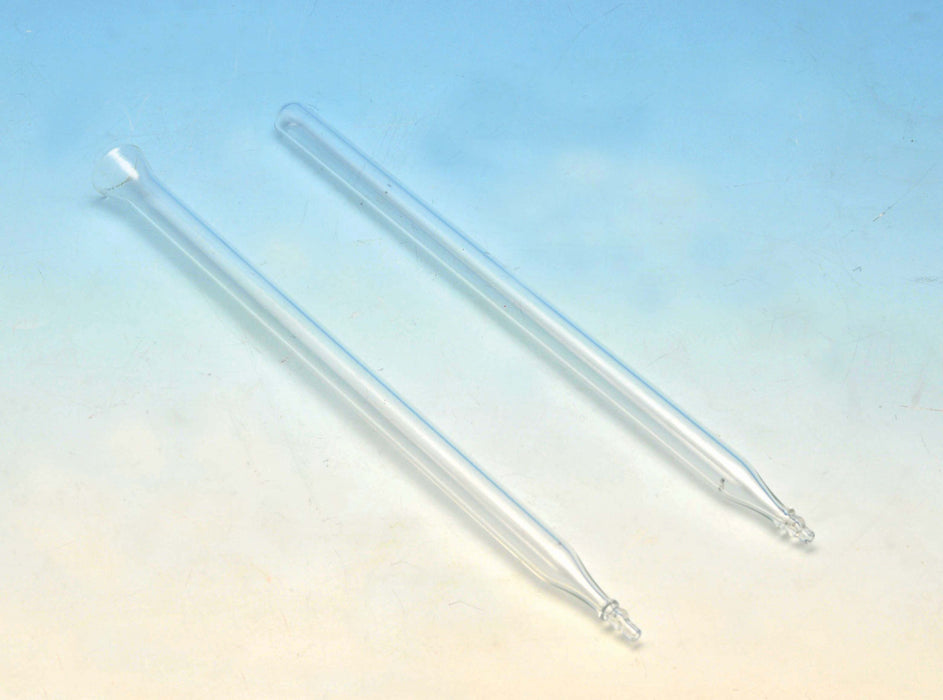 Boyle's Law Glass Tubes, set of 2, open and closed