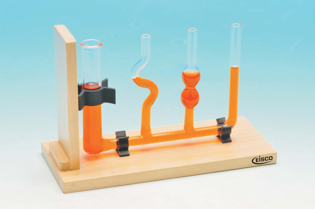 Liquid level apparatus, on wooden stand