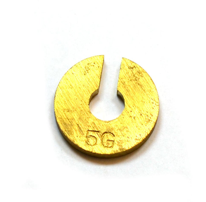Individual Slotted Weights - Brass, 5gm