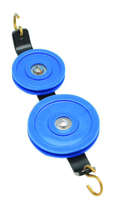 Double Plastic Pulley, In Tandem - 30mm & 50mm Pulley Diameters