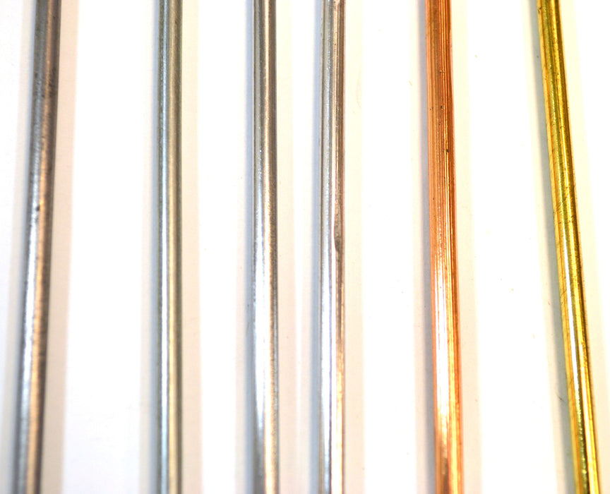 Eisco Labs Thermal Conductivity Rods (Iron, Copper, Aluminum, Lead, Brass, and Zinc)