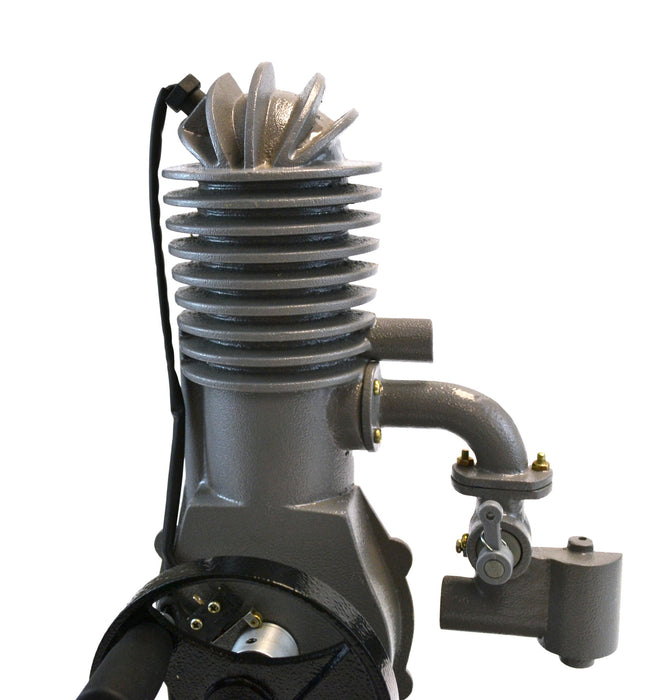 2 Stroke Gasoline Hand Crank Engine Model with Actuating Movable Parts to Demonstrate Engine Basics - 14" Tall