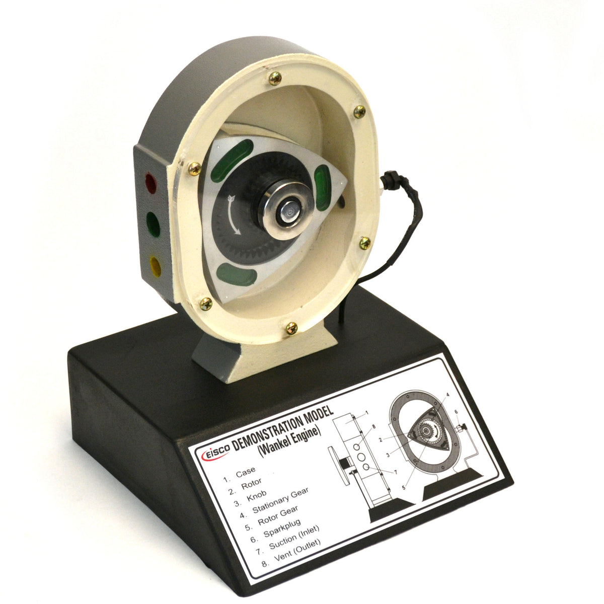 Hand Powered Wankel Rotary Engine Model for Physics & Engineering