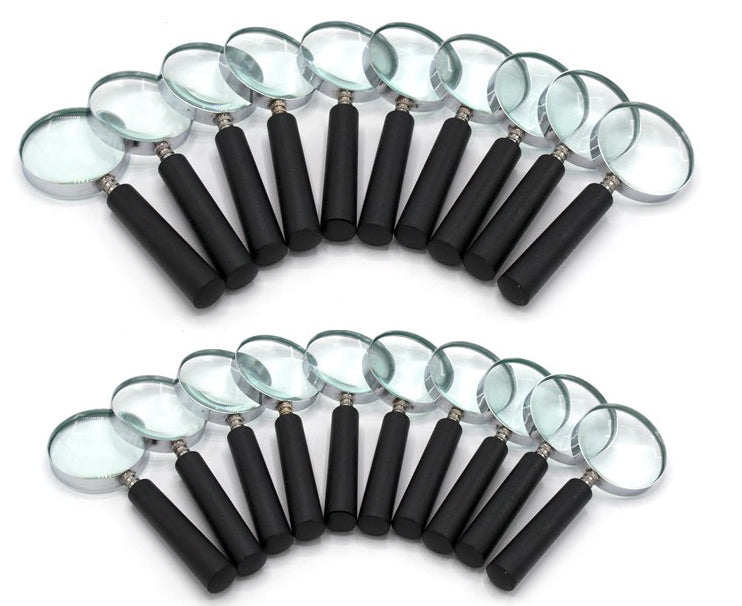 Class room Set of 20 Magnifying Glasses - 3x magnification , 5.75" Focal length