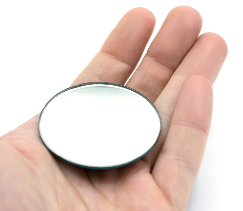 Round Concave Glass Mirror  - 2" (50mm) Diameter -  750mm Focal Length - 1.5mm Thick Approx. - Eisco Labs