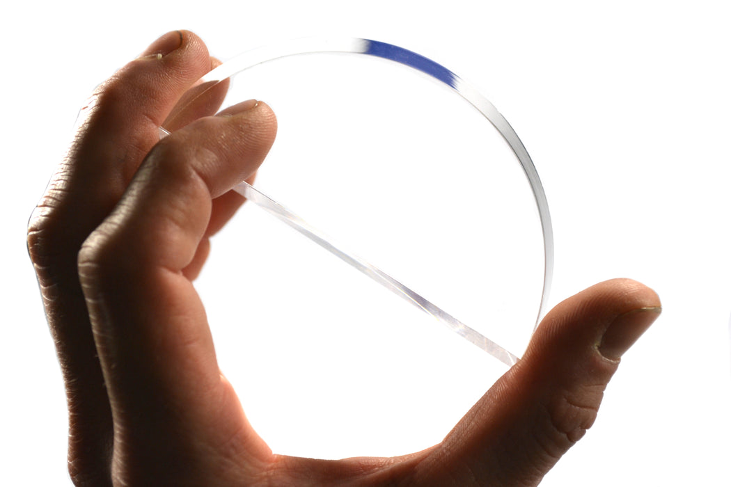 Semi Circular Block - Acrylic, Dia 90 x 16 mm thickness