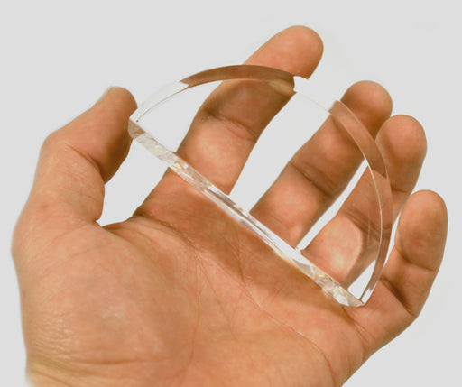 Semi Circular Block - Acrylic, Dia 90 x 25 mm thickness