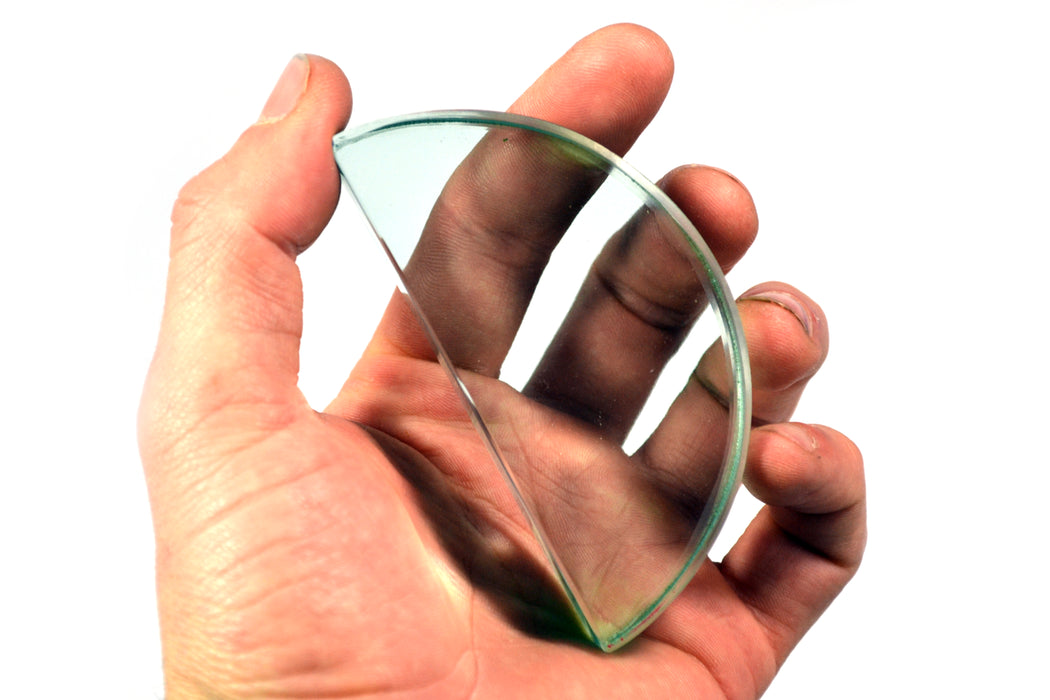 Semi Circular Block - Glass, Dia 90 x 18 mm thickness