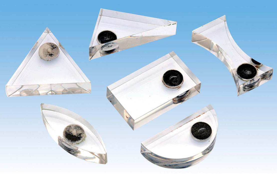 Set of 6 Optical elements, pkd. in case for use with above Optical Disc.