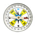 Plotting Compass, Glass Face, Aluminum Casing, 2" Diameter, Dial Marked - Eisco Labs