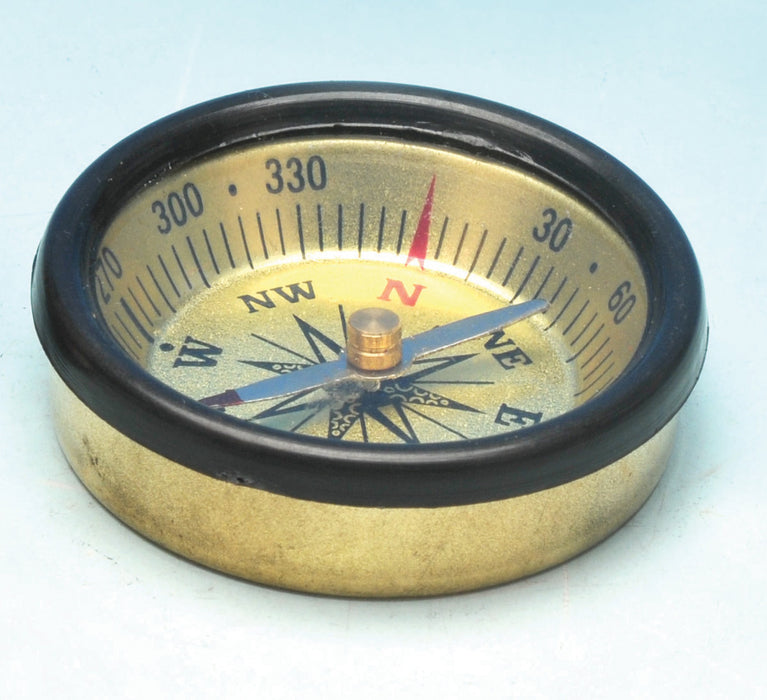 Eisco Labs Small Pocket Compass - Brass - 45mm diameter - Model PH0823B