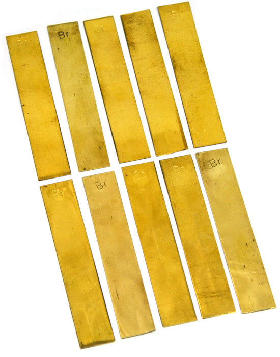 Eisco Labs Brass Electrode Strips 100 x 19mm - Pack of 10