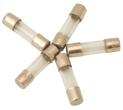 5mm x 20mm  Fuses  1A 250v Quick blow - Pack of 5