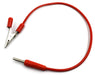 Connecting Lead, Red, 12" -Insulated - Alligator Clip, 4mm plug ends - Eisco Labs