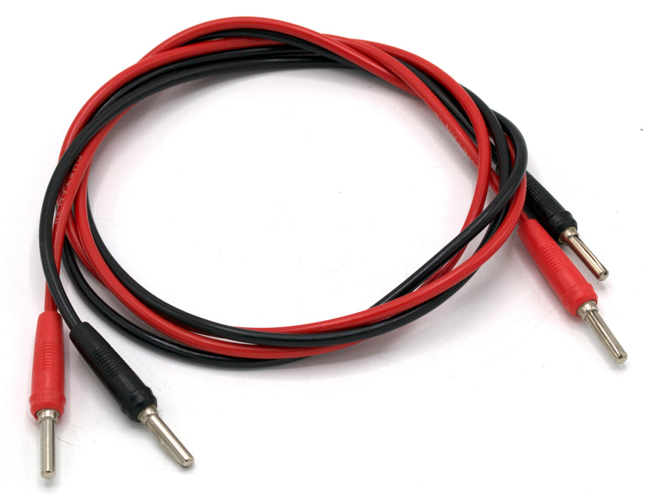 Black & Red Double sided 4mm Connecting leads 1000mm (39.37") Eisco Labs