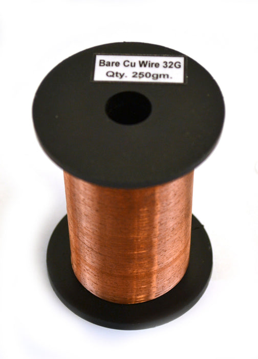 Eisco Labs Copper Wire, Bare, 1500ft Reel, 32 SWG (33/34 AWG) - 0.0108" (0.27 mm) Dia.