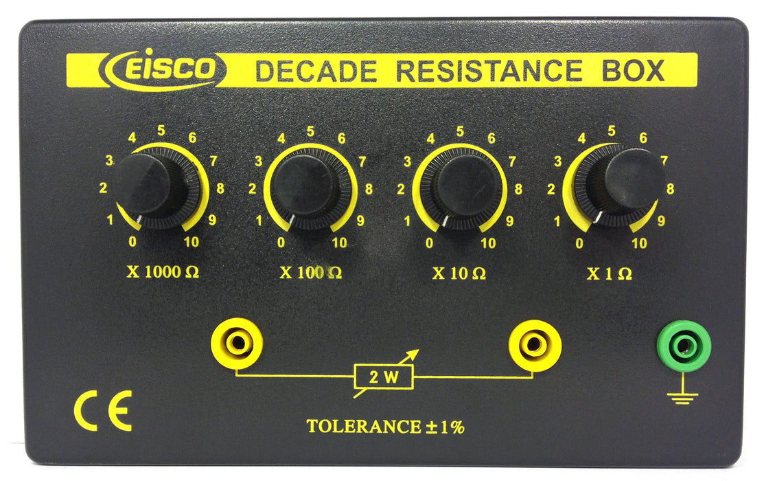 4 Decade Resistance Box, Variable from 0 - 11,110 Ohms, 0.5W Resistors (0.5555W Theoretical Max)