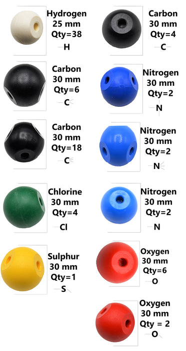 89 Atom Molecular Model Set - Eisco Labs