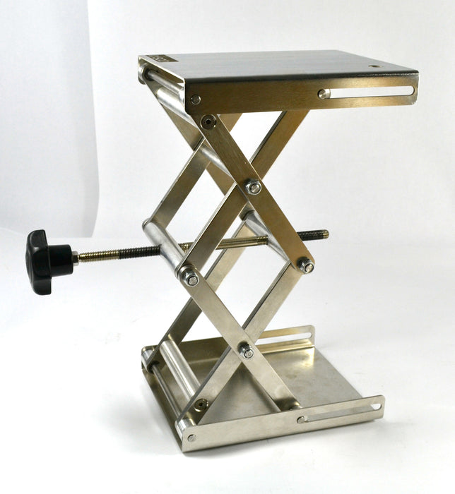 Eisco Labs Stainless Steel Lab Jack - 6.5" x 5" Surface - 11" max height - Dynamic Load - 7kg Static Strength - 30kg