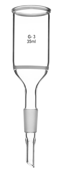 Jointed Buchner Funnel, 35mL - With G3 Porosity Sintered Disc - 14/23 Joint Size - Borosilicate Glass