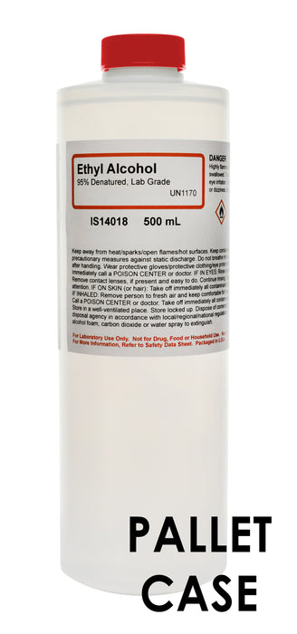 1092PK 95% Denatured Ethyl Alcohol, 500mL - Lab-Grade - The Curated Chemical Collection