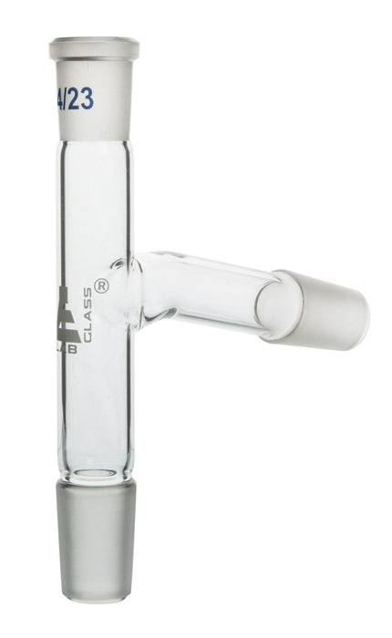 Plain Still Head, B14 Thermometer Socket - 34/35 Cone Size for Flask, 34/35 for Condenser - Borosilicate Glass - Eisco Labs