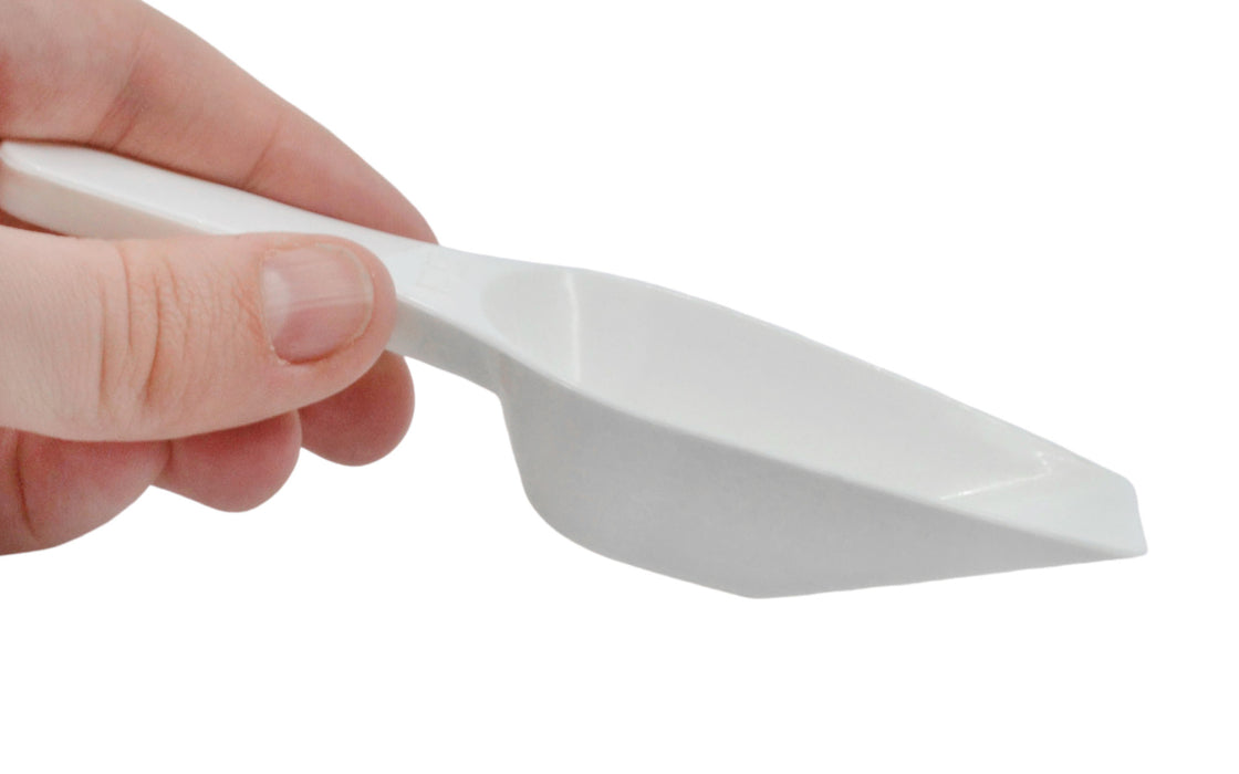 12PK Scoops, 25mL - Flat Bottom - Polypropylene
