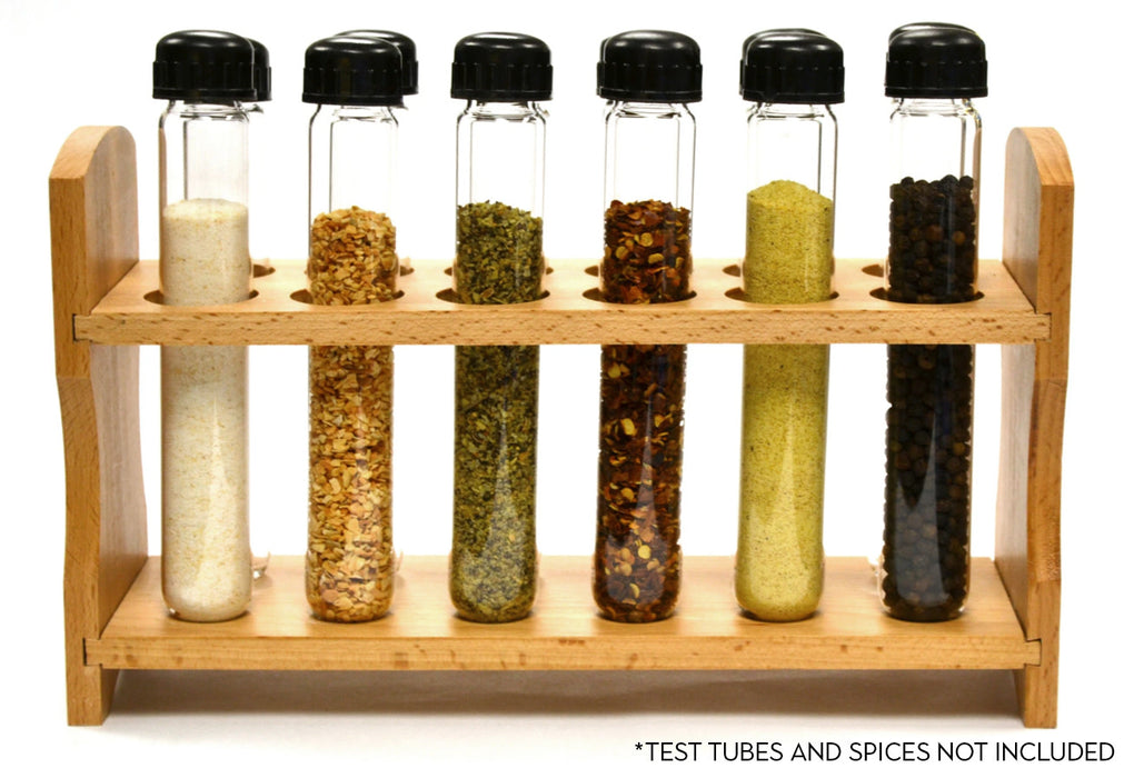 Test Tube Rack - Holds 12 x 20mm Tubes - Hardwood
