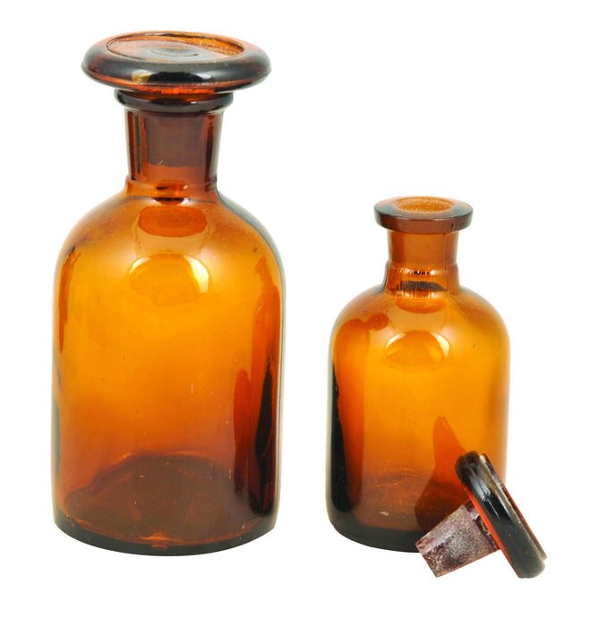 Reagent Bottle, 500mL - Amber - Narrow Neck - Soda Glass