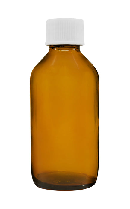 6PK Reagent Bottles, 100ml - Amber - With Screw Cap - Soda Glass