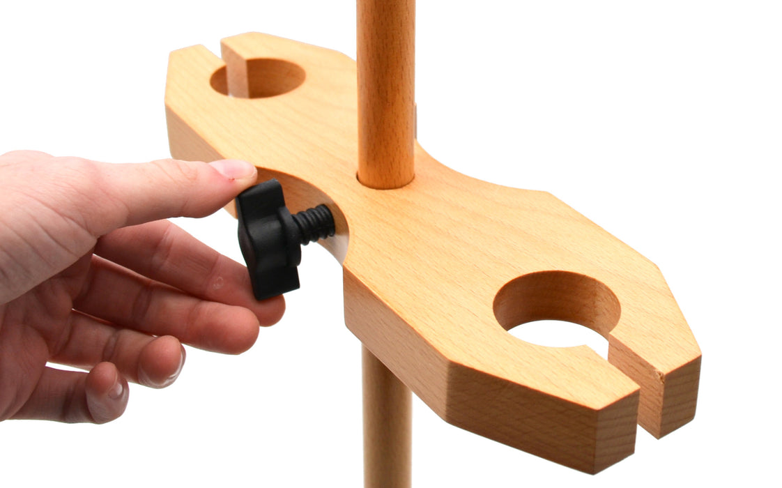 Double Funnel Stand - Holds 2 Funnels - Hardwood