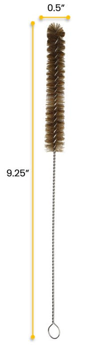 Bristle Cleaning Brush, 9.5" - Fan Shaped End - 0.5" Diameter