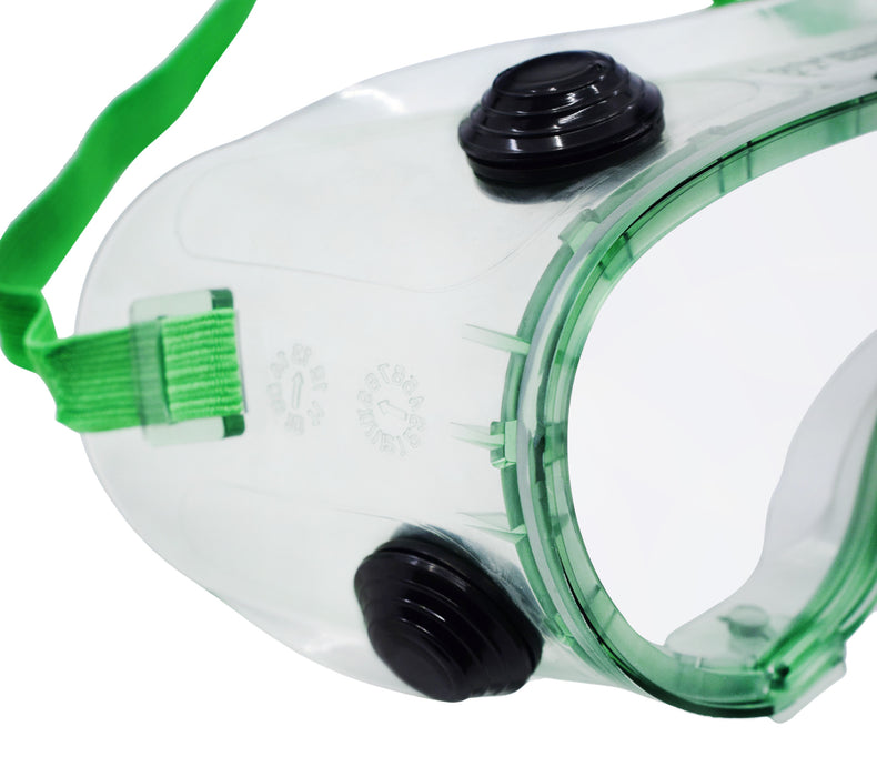 10PK Safety Goggles - Indirectly Vented, Anti-Fog - Adjustable Fit