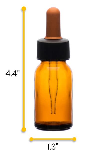 6PK Dropping Bottles, 30mL - Amber - Screw Cap - Soda Glass