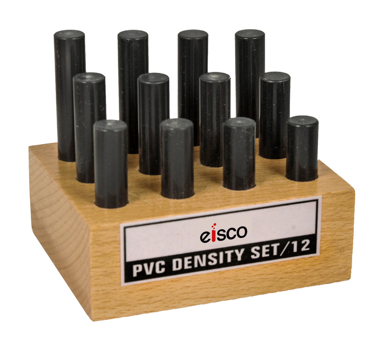 12 Piece Cylindrical Bars Density Set - PVC