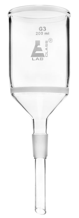 Jointed Buchner Funnel, 200mL - With G3 Porosity Sintered Disc - 19/26 Joint Size - Borosilicate Glass