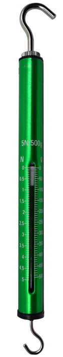 Economy Dynamometer, Aluminum - 500g / 5N - Zero-Point Calibration Capability - High Resolution Scale, Spring Balance - Classroom Quality - hBARSCI