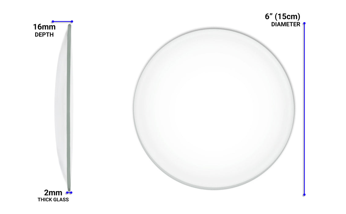 12PK Watch Glasses, 6" (15cm) - Cover Lids for Beakers & Flasks - Evaporation Dish
