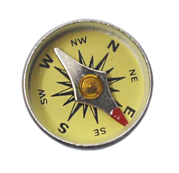 Mini Plotting Compass, 16mm - Yellow - With Principal Points