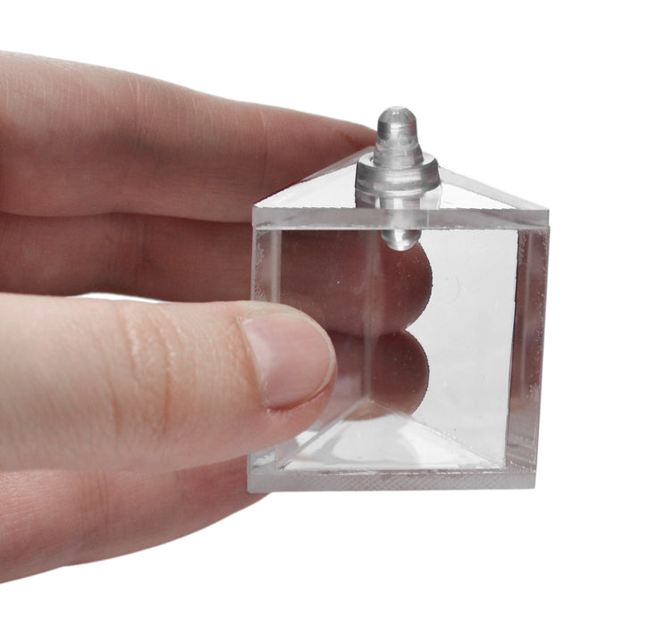 Hollow Acrylic Prism & Stopper, 1.5 Inch