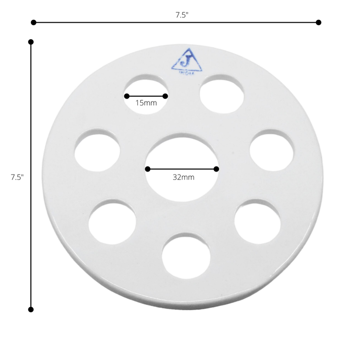 Desiccator Vacuum Plate, 7.5 Inch - Porcelain