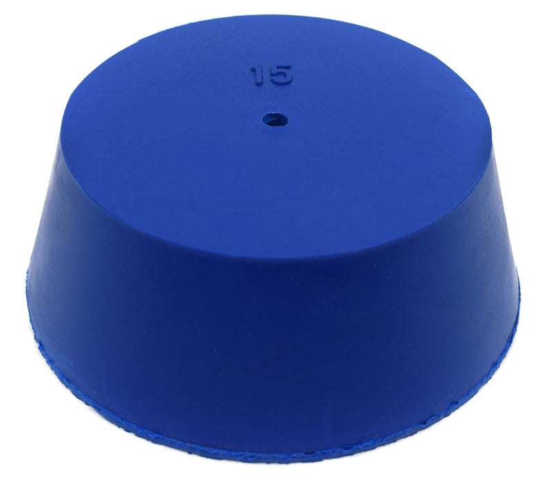 10PK Neoprene Stoppers, 1 Hole - ASTM - Size: #15 - 83mm Bottom, 103mm Top, 39mm Length