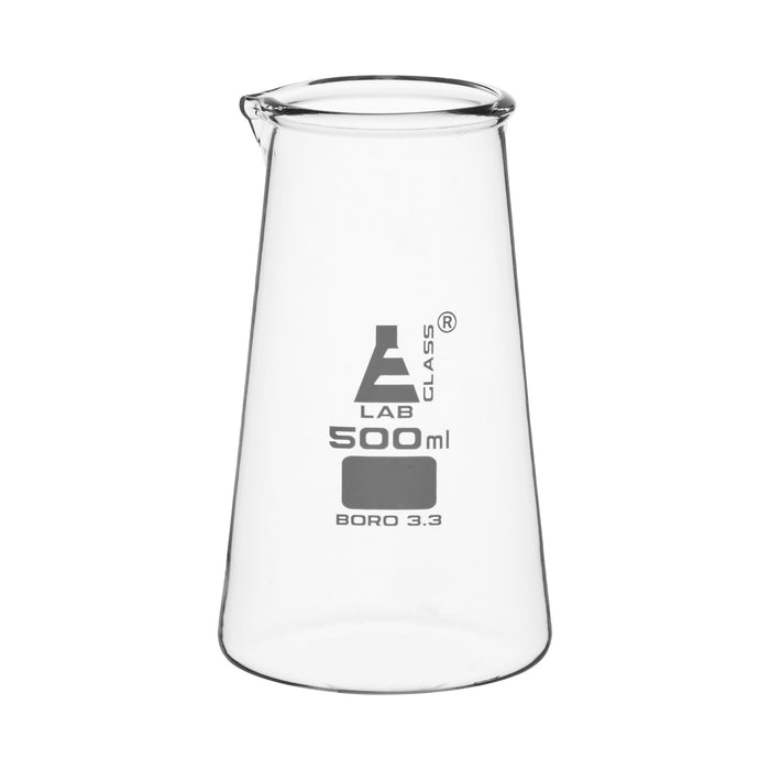 Conical Philips Beaker with Spout, 500mL - Borosilicate Glass