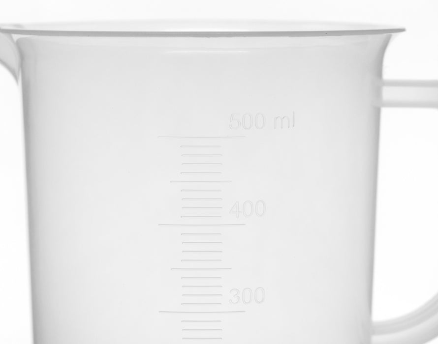 Measuring Jug, 500ml - Polypropylene Plastic - Raised Graduations