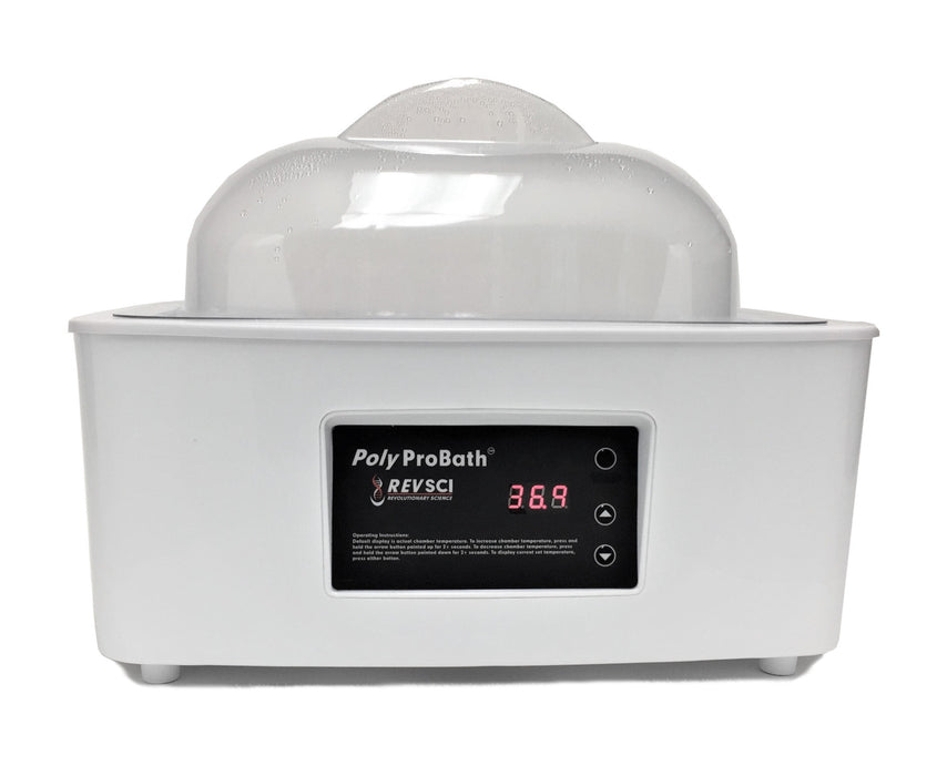 Water Bath, 5.5L - Polycarbonate Cover - Corrosion-Resistant - Great for DNA Extraction, CRISPR, Heat Shock, Embryo Thawing - RevSci