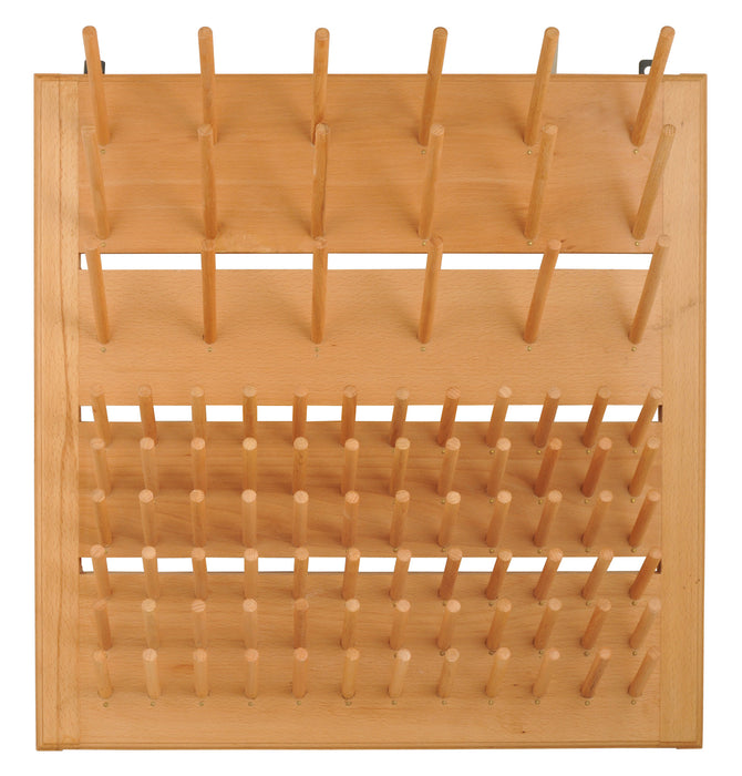 Wall-Mountable Glassware Draining Rack - Holds 90 Pieces of Labware - Hardwood